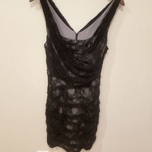 Express Lace Ruched Bodycon Dress, size 8